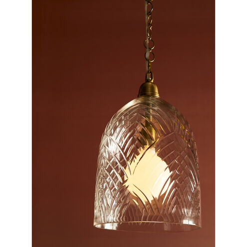 Chrissy 1 Light 12 inch Antique Brass Pendant Ceiling Light